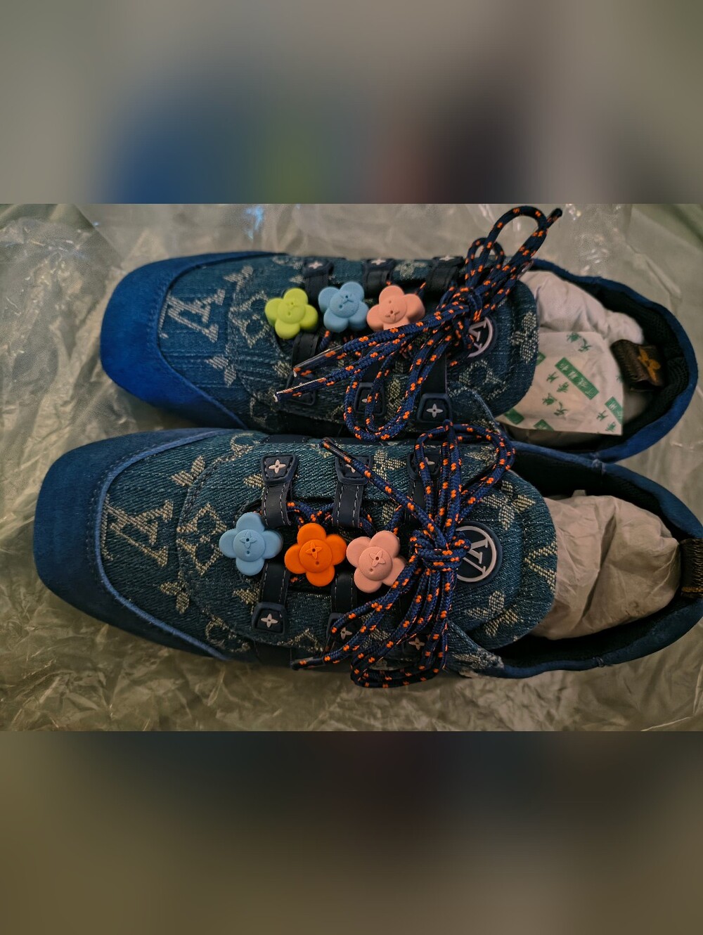 lv denim sneakerina